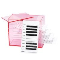 eyelash extension storage box acrylic glue pallet holder storage box for individual volume lash extension display