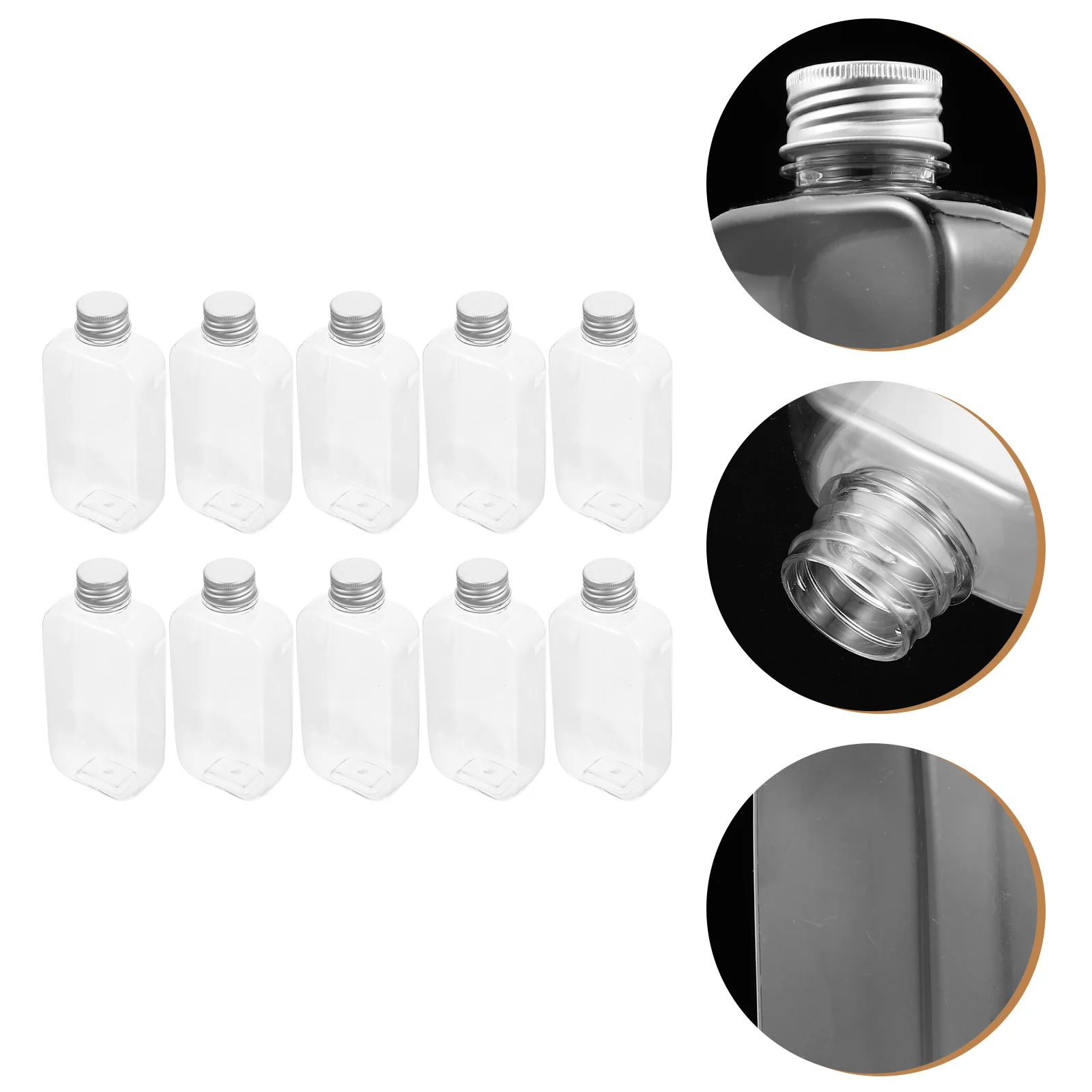 

Bottles Bottleclear Plasticlids Container Beverage Reusable Emptydrink Caps Glass Cartontea Duschgel Spender Containers Bulk