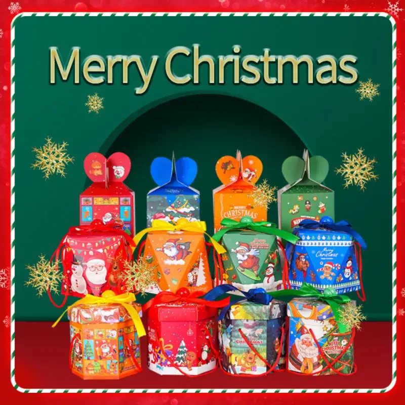 

2023 New Christmas Apple Box Various Eye-catching Patterns Christmas Eve Apple Box Xmas Gift Box Peace Fruit Box Gift Packaging