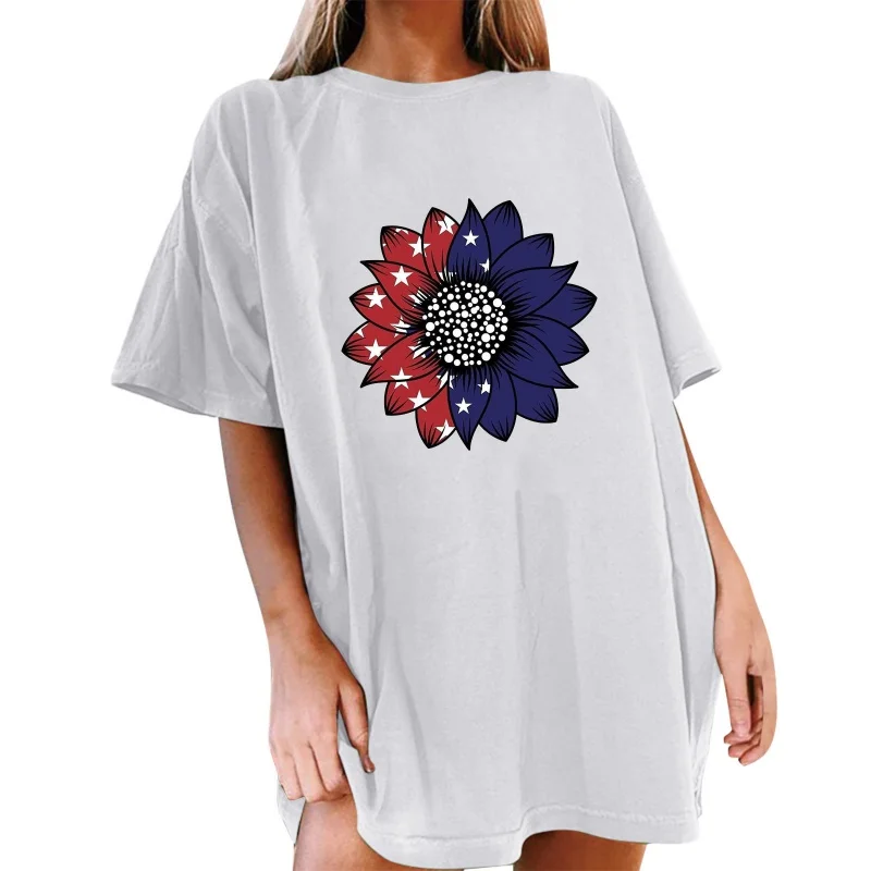 

Creative pattern funny women's T-shirt drop shoulder short sleeve 90 after summer hot fashion T-shirt loose retro women's tops