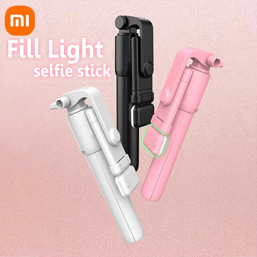 

Xiaomi Cell Phone Selfie Stick Tripod Bluetooth Remote Wireless Selfi Stick Phone Holder Stand with Beauty Fill Light for iPhone
