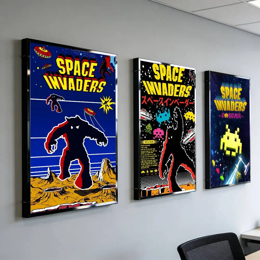 Ретро-постер с изображением игры S-Space Invaders, настенная живопись на холсте для гостиной, спальни, домашнего декора (art.: 3920d9668a67d) - 3920d9668a67d