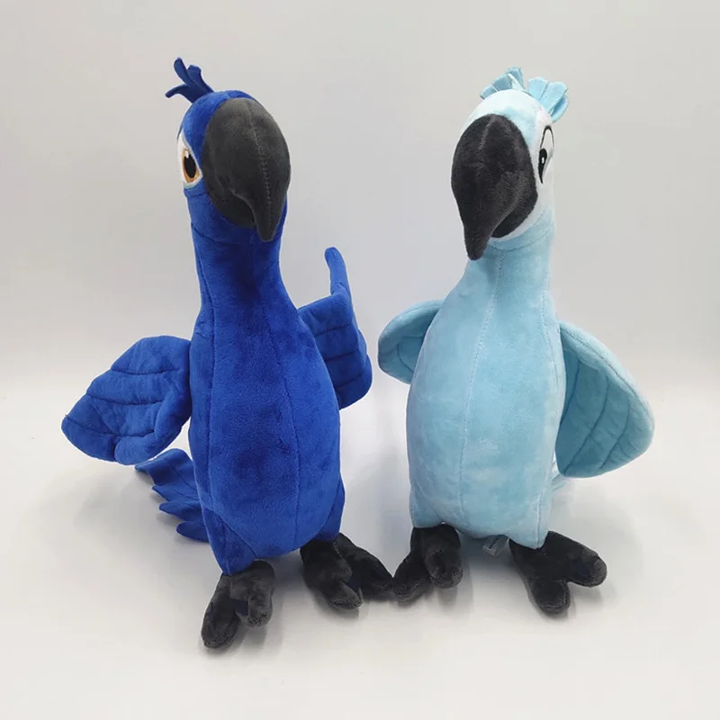 

2pcs/lot 30cm Movie Peripheral Toys Rio 2 Cartoon Plush Toys Blue Parrot Blu & Jewel Stuffed Bird Dolls For Kids Holiday Gifts