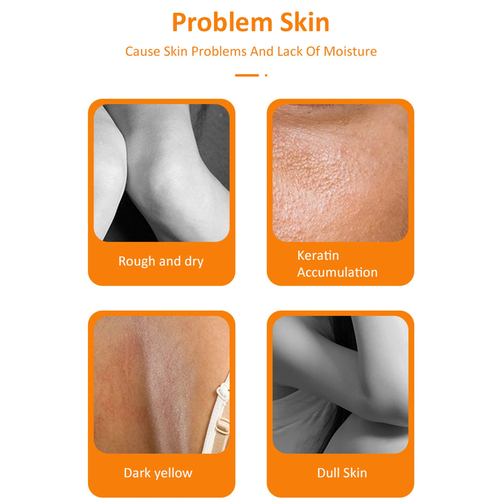 Лосьон отшелушивающий для ног 100 мл осветляющая оранжевая эссенция тела шеи