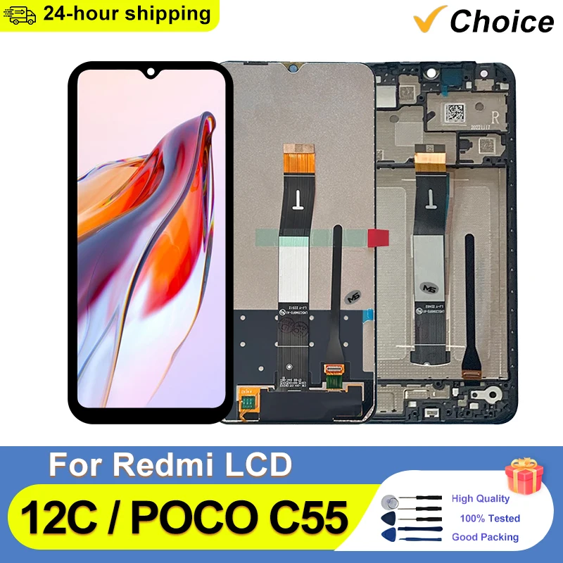 Бренд YOOFINIX Xiaomi Redmi 12C ЖК-дисплей 6 71 дюйма емкостный сенсорный экран дигитайзер