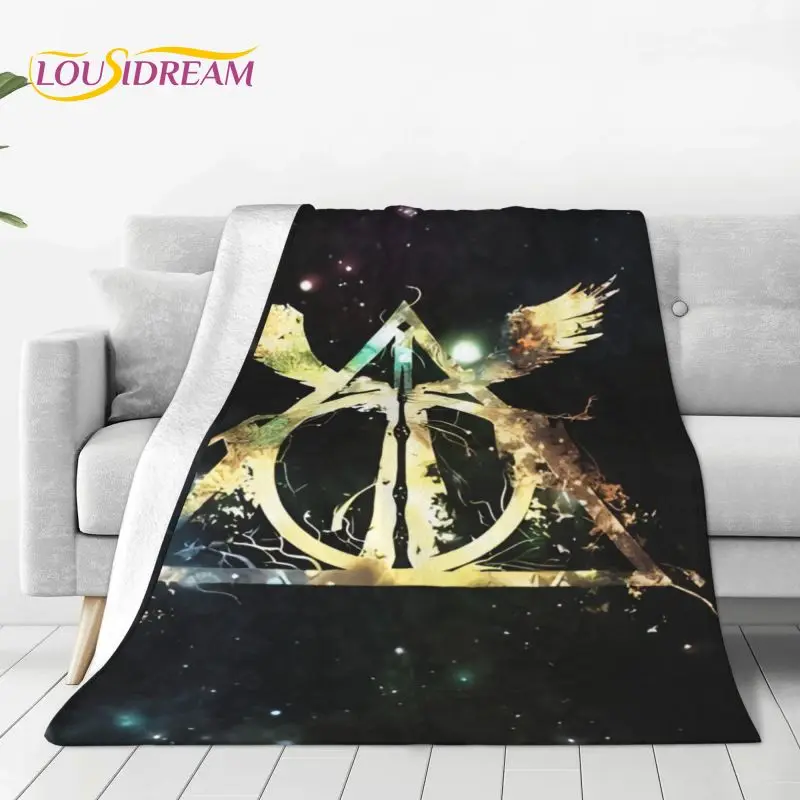 

Hogwarts Magic Blanket,Harry World Cartoon Flannel Blanket,Super Soft Throw Blanket Warm Blanket Four Seasons Sofa Bedroom Gift