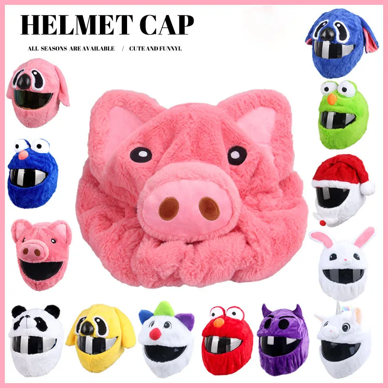 Uchoose Motorcycle Helmet Cover Outdoor Personalized Motorbike Helmet Cover Plush Motorcycle Helm Accessories Christmas Present