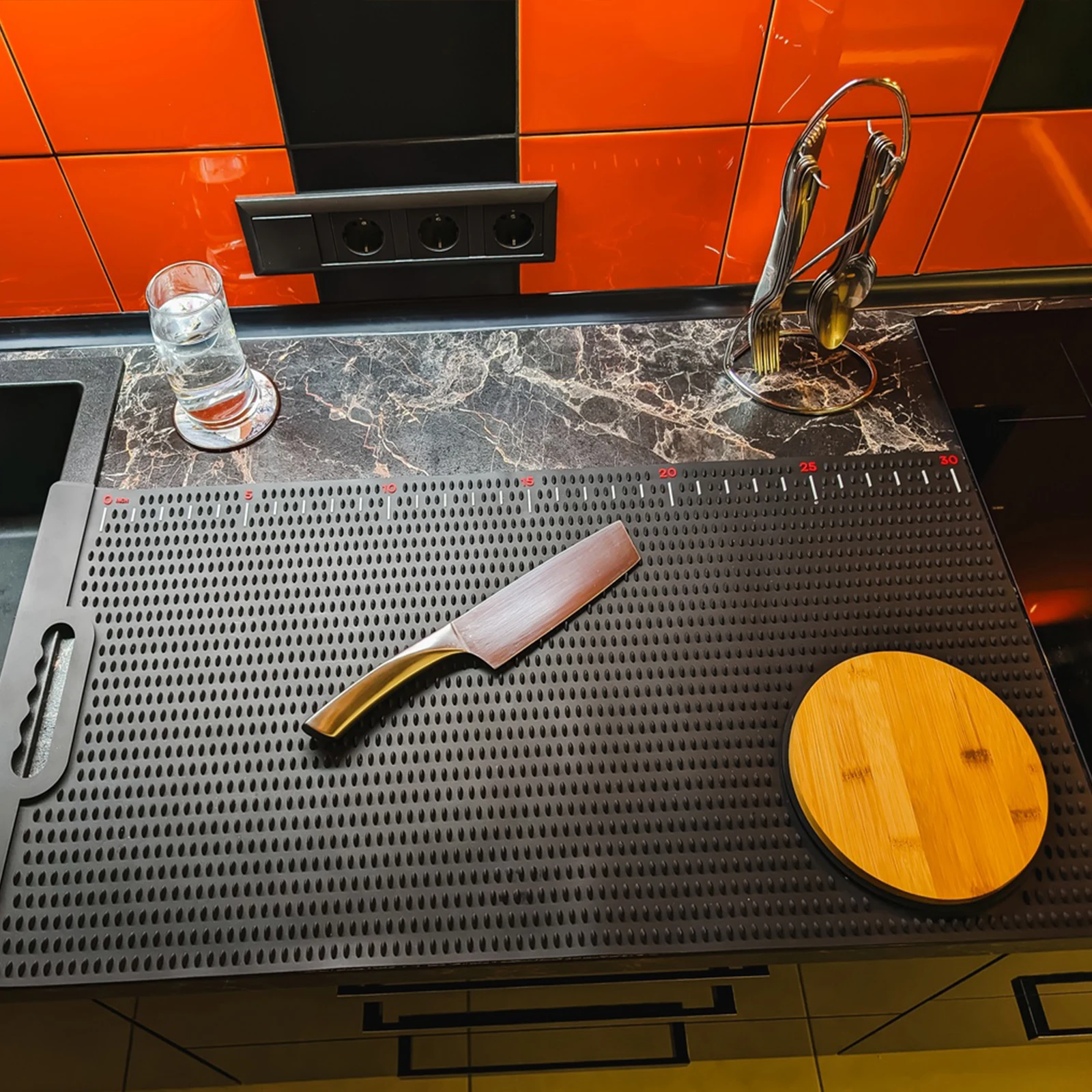 Коврик для филе рыбы с разделочной доской Очень большой коврик чистки размером 32