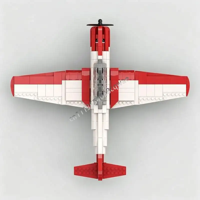 Фото Конструктор MOC Nanchang CJ-6 (542 детали) — Модель учебного самолета, сборная модель для самостоятельной сборки, игрушка-головоломка, подарок, коллекционный предмет авиационной серии, для демонстрации №5