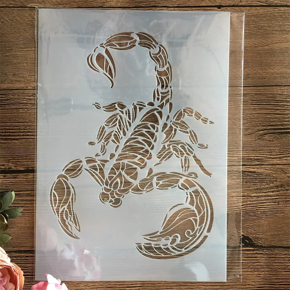 

1Pcs A4 29cm Mandala Scorpion DIY Layering Stencils Painting Scrapbook Coloring Embossing Album Decorative Template