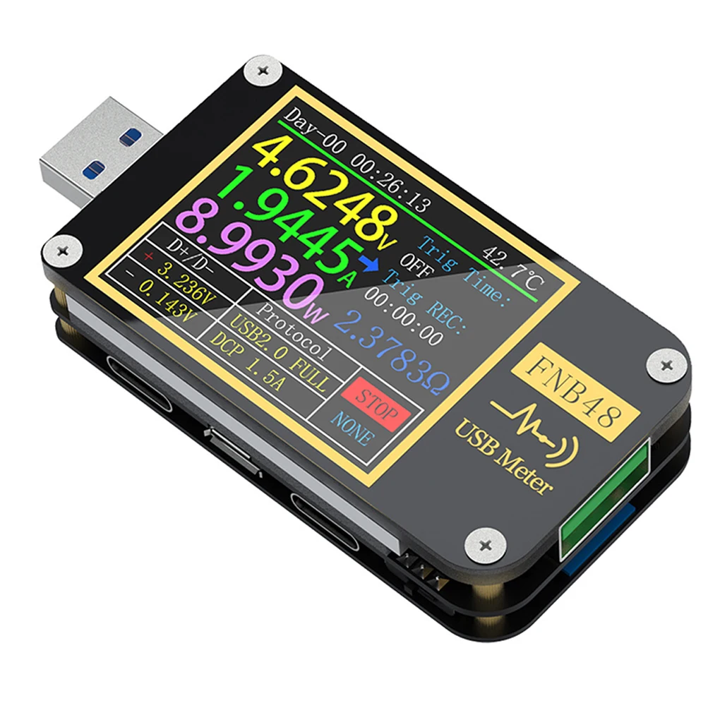 

FNIRSI-FNB48 USB 3,0 вольтметр PD триггер тестер напряжения тока выхода емкости аккумулятора мультиметр с Bluetooth-совместимым