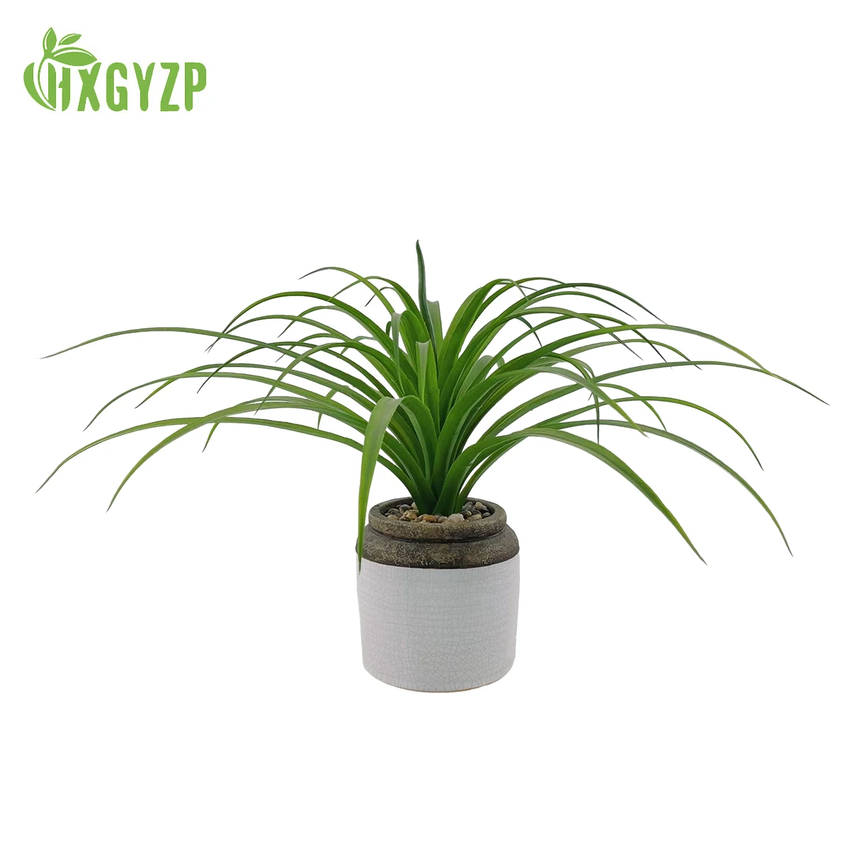 Большое искусственное растение агавы в горшке ветка хлорофитума с керамическим