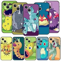 pokemon cartoon cute luxury phone case for iphone 13 12 11 pro max mini 7 8 plus soft shell for iphone x xr xs max se 2022 cover