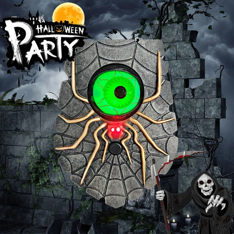 

Novelty Doorbell Halloween Door Decorations Horror Props Creepy Eyes Doorbell Haunted House Escape Home Bar Scary Rotating Eyes