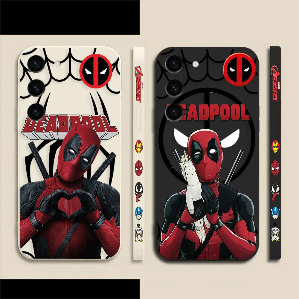 

Marvel Avengers Deadpool Case For Samsung Galaxy S23 S22 S21 S20 FE S11 S11E S10 S10E S9 S30 Ultra Plus 4G 5G Colour Liquid Case