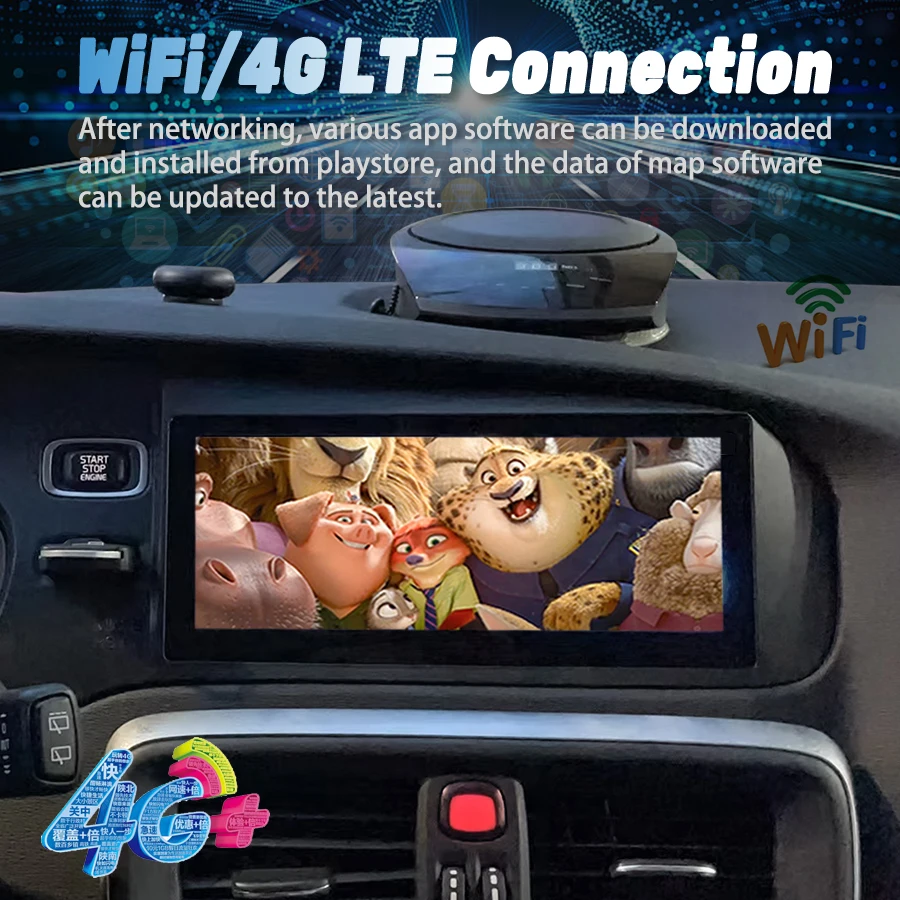 Автомобильный мультимедийный видеоплеер сенсорный экран 8 дюйма Android 13 2Din для Volvo