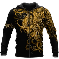 beautiful skull tattoo 3d full body print unisex luxury hoodie men sweatshirt zipper pullover casual jacket sportswear 197
