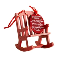 christmas decoration chair wooden pendant memorial ornament red xmas holiday party decor unique design dropship
