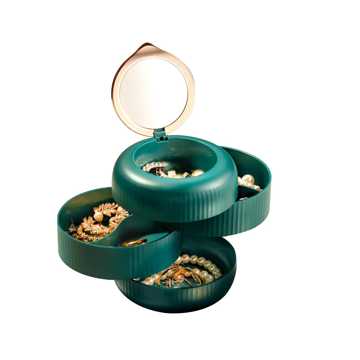 

Органайзер для шкатулок для ювелирных изделий, маленькая шкатулка для украшений для женщин, 4-х уровневый держатель для сережек, C