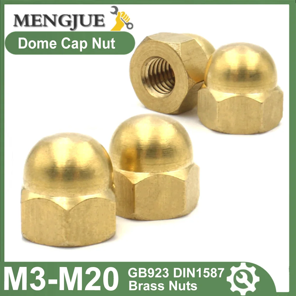 

Латунные купольные гайки M3-M20 GB923 DIN1587