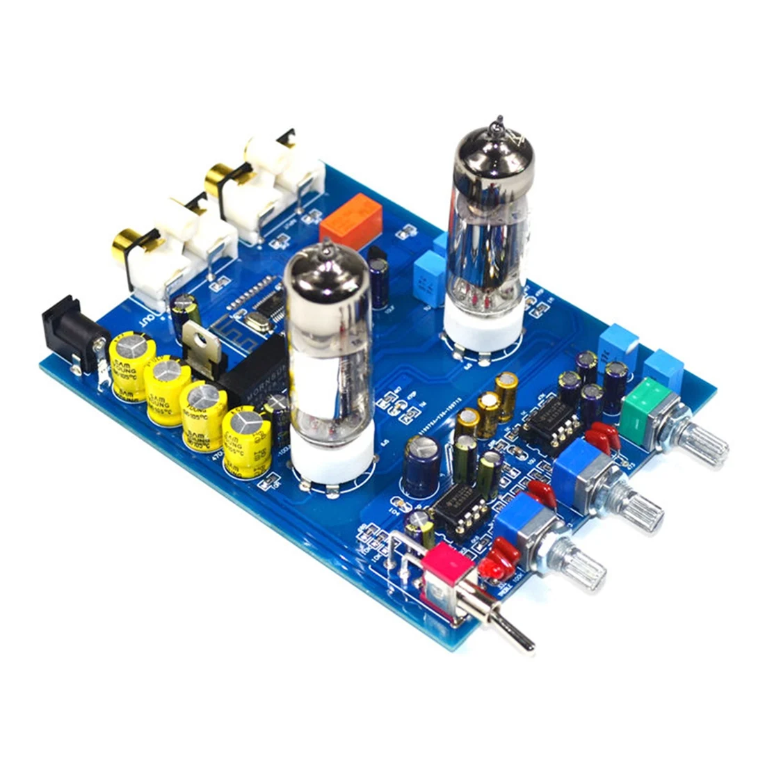 

NE5532 DC12V2A 4.2 Bluetooth HIFI Preamp 6J5 Home Audio Tube Amplifier Fever Bile Amplifier Tone Board 470UF/25V