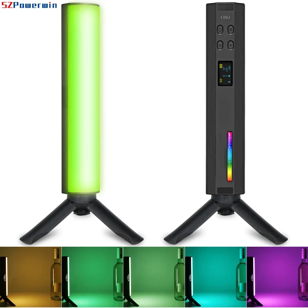 Powerwin W200RGB светодиодный светильник для видеосъемки перезаряжаемая ручная лампа RGB