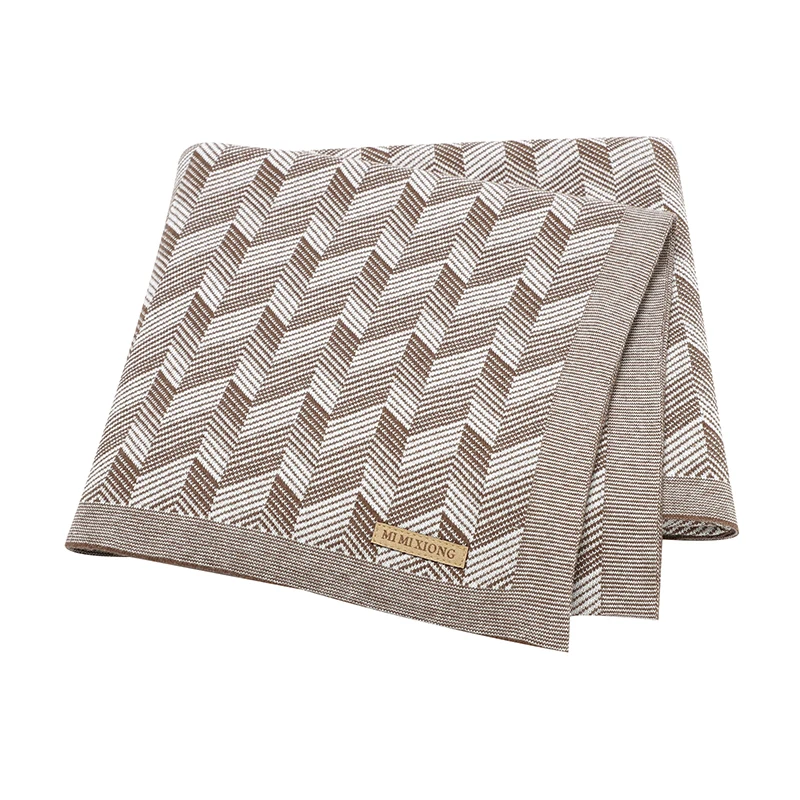

Baby Blanket Fashion Plaid Newborn Girl Bedding Crib Quilt Knit Infant Boy Stroller Swaddle Soft 90*70CM Breathable Sleep Covers