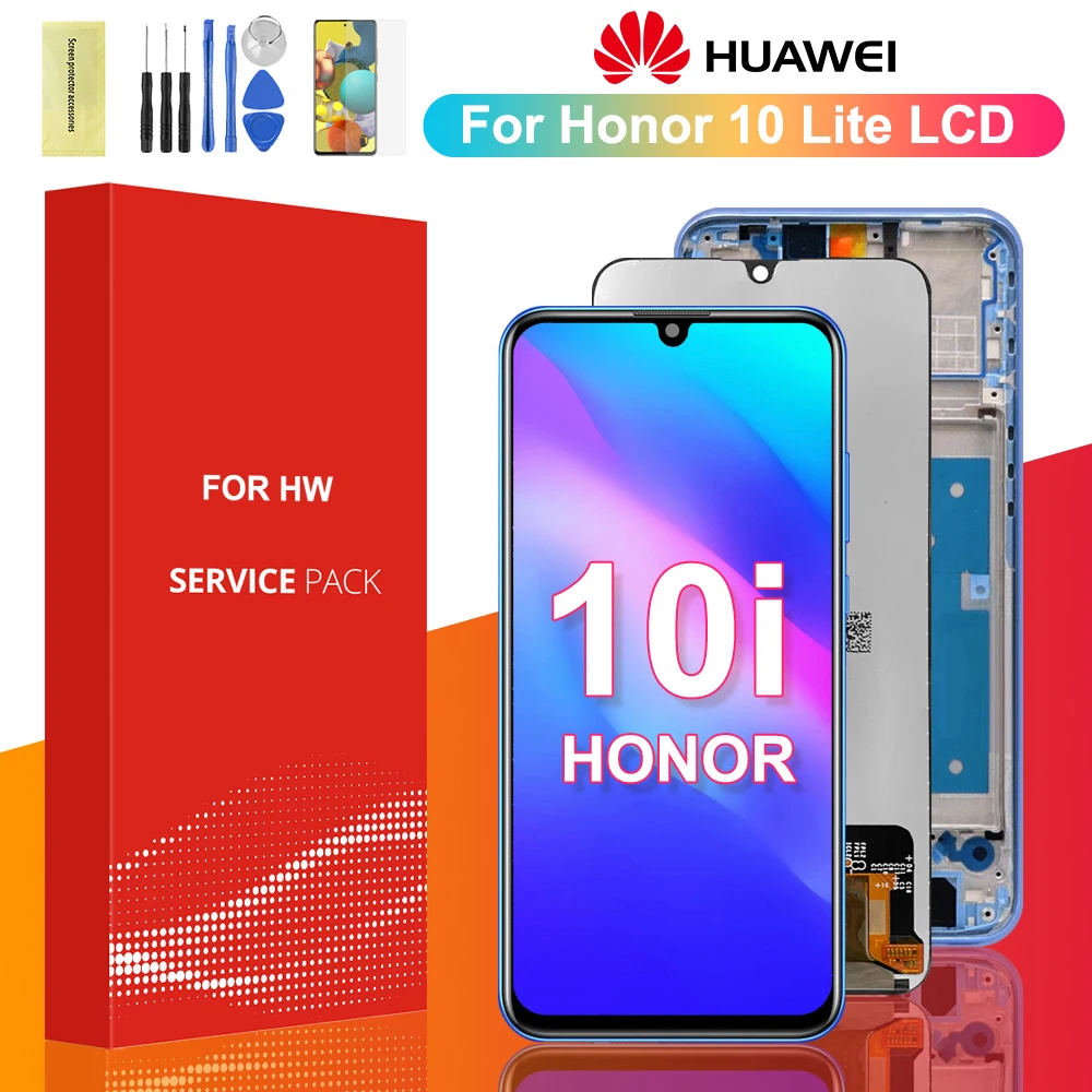 ЖК-дисплей 6 21 дюйма для Honor 10 Lite / 10i сменный кодирующий преобразователь