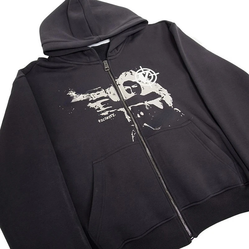 

Y2k Spark Star Hoodies Men Autumn Winter Harajuku Lady Vintage Fleece Hooded Hooded Loose Sweatshirts Grunge Zip Up Zip Up Retro