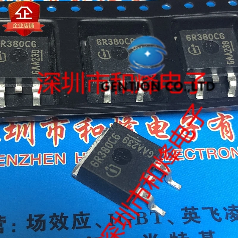 

10 шт., 6R380C6 IPB60R380C6 TO-263, 650 в, 30 А, фото, новый и оригинальный