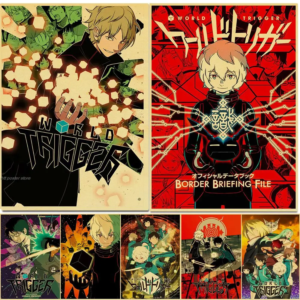 

25 Designs World Trigger Whitepaper Poster Kuga Yuma Mikumo Osamu Artwork Fancy Wall Sticker for Coffee House Bar