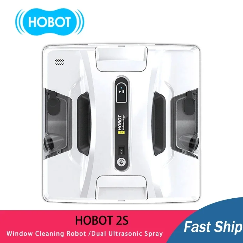 НОВЫЙ робот для мытья окон HOBOT-2S с двойным ультразвуковым распылением воды и