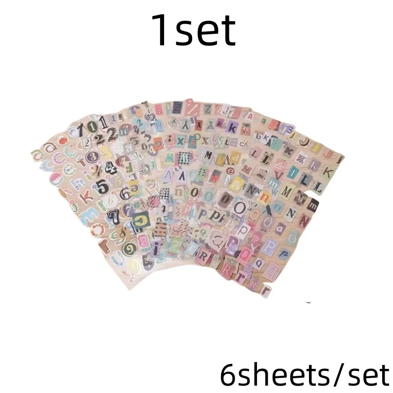 

Набор ретро-наклеек английского алфавита и цифр для скрапбукинга