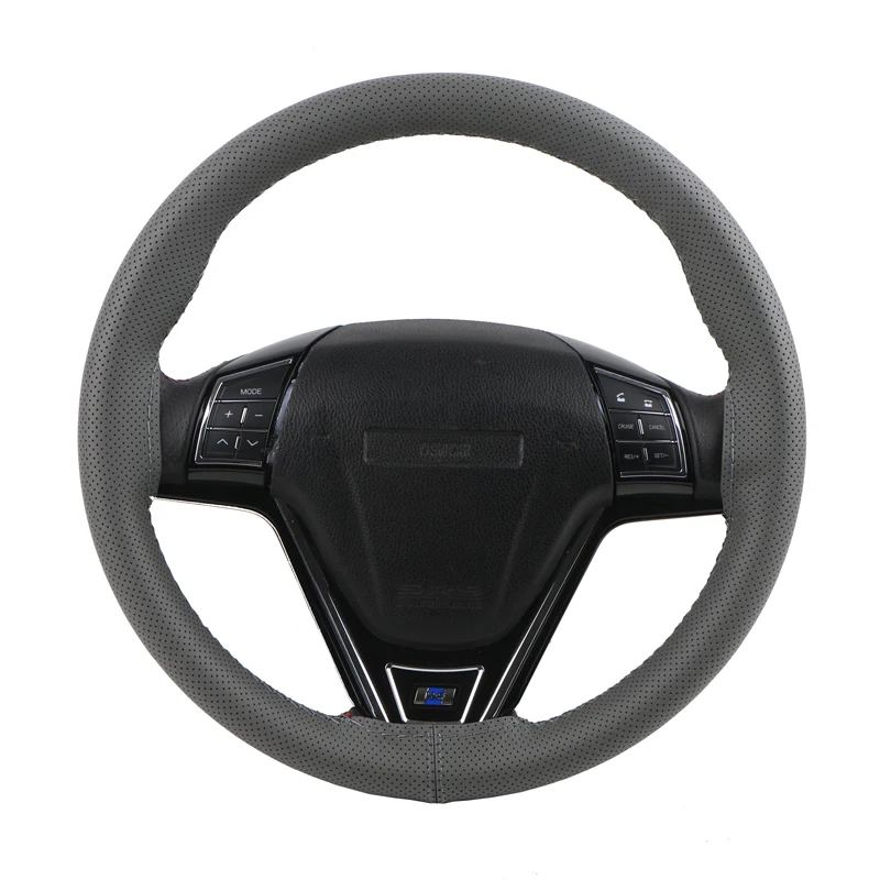 

DIY Genuine Leather Car Steering Wheel Cover Anti-wear Universal 38cm Braiding Cover For Steering Wheel Soft Car Steering Wrap