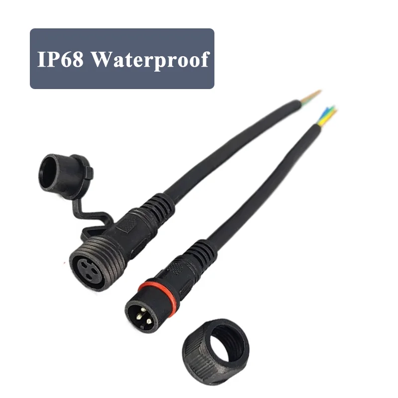 

Наружный водонепроницаемый 2 3 4 5-контактный разъем «папа-мама» IP68 0,3/0,75/1,5 квадратная вилка, удлинительная линия, светодиодный разъем провода