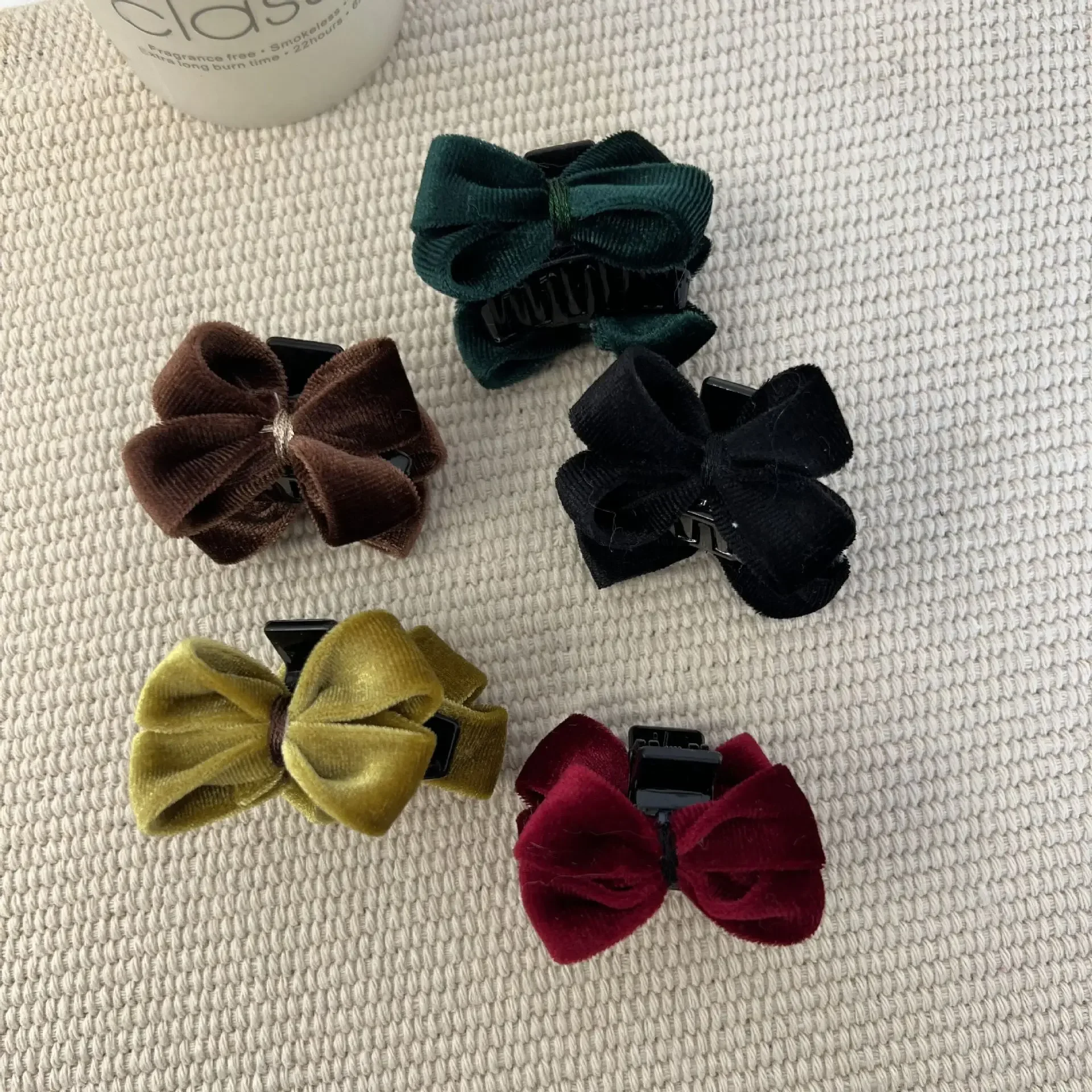 Бархатный галстук-бабочка заколка для волос в стиле принцессы милый