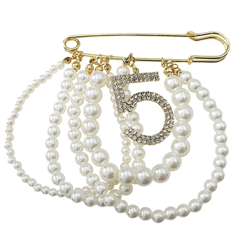 

1 Pc Beaded Trim Flash Tassel Pendant Multilayer Brooch (Assorted Color)