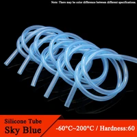 1510m food grade sky blue silicone rubber hose 2x4mm 3x5mm 4x6mm 4x7mm 5x7mm 6x8mm flexible nontoxic silicone tube