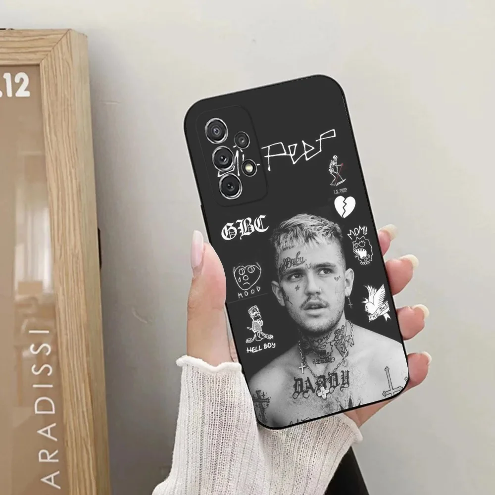 Чехол для телефона Samsung Galaxy A20 A21s A22 A31 A32 A52 A53 A72 73 A80 A91Soft L-Lil Peep crybaby Black Cover