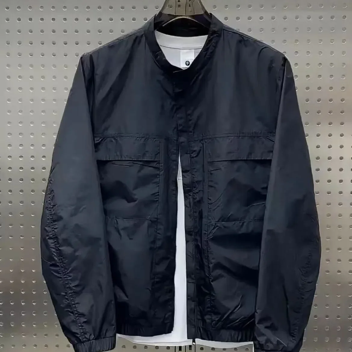 Мужская тонкая куртка с воротником-стойкой Повседневная Свободная рабочая