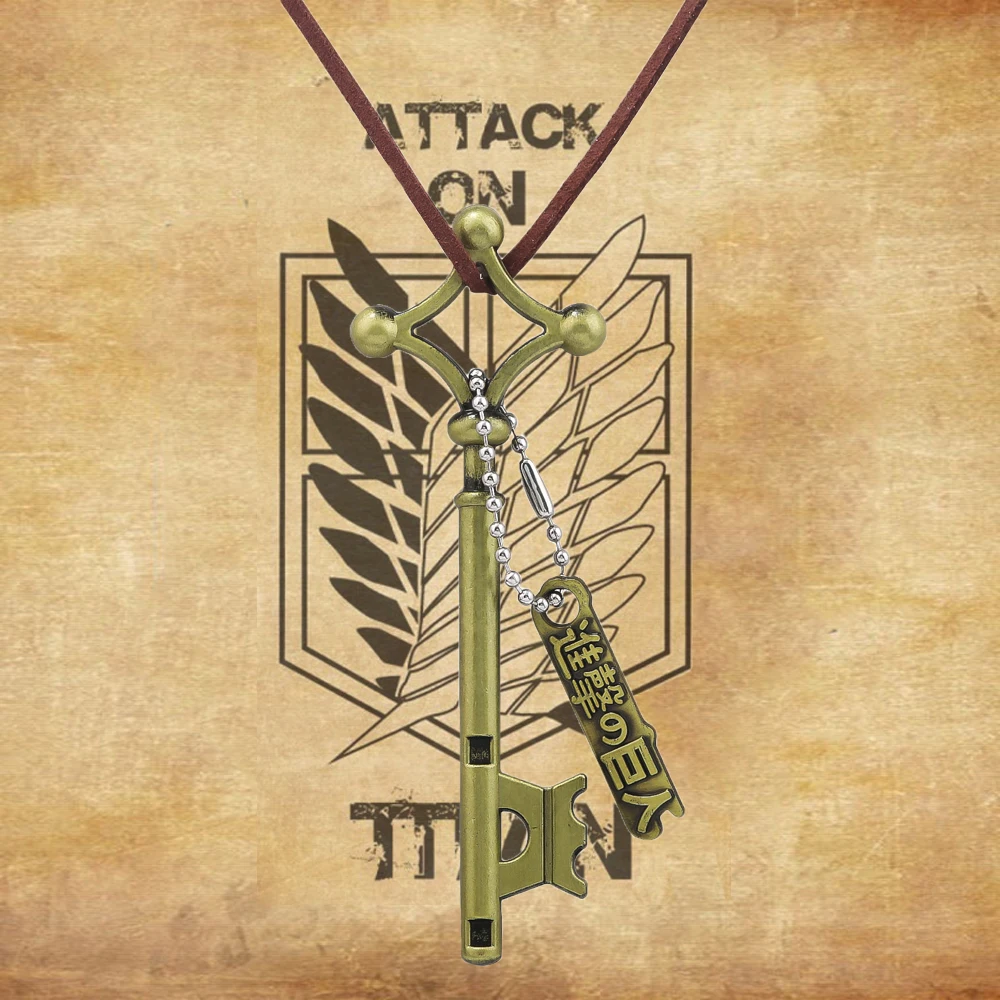 Ожерелье атака на Титанов для мужчин винтажное ювелирное изделие Эрена ключей