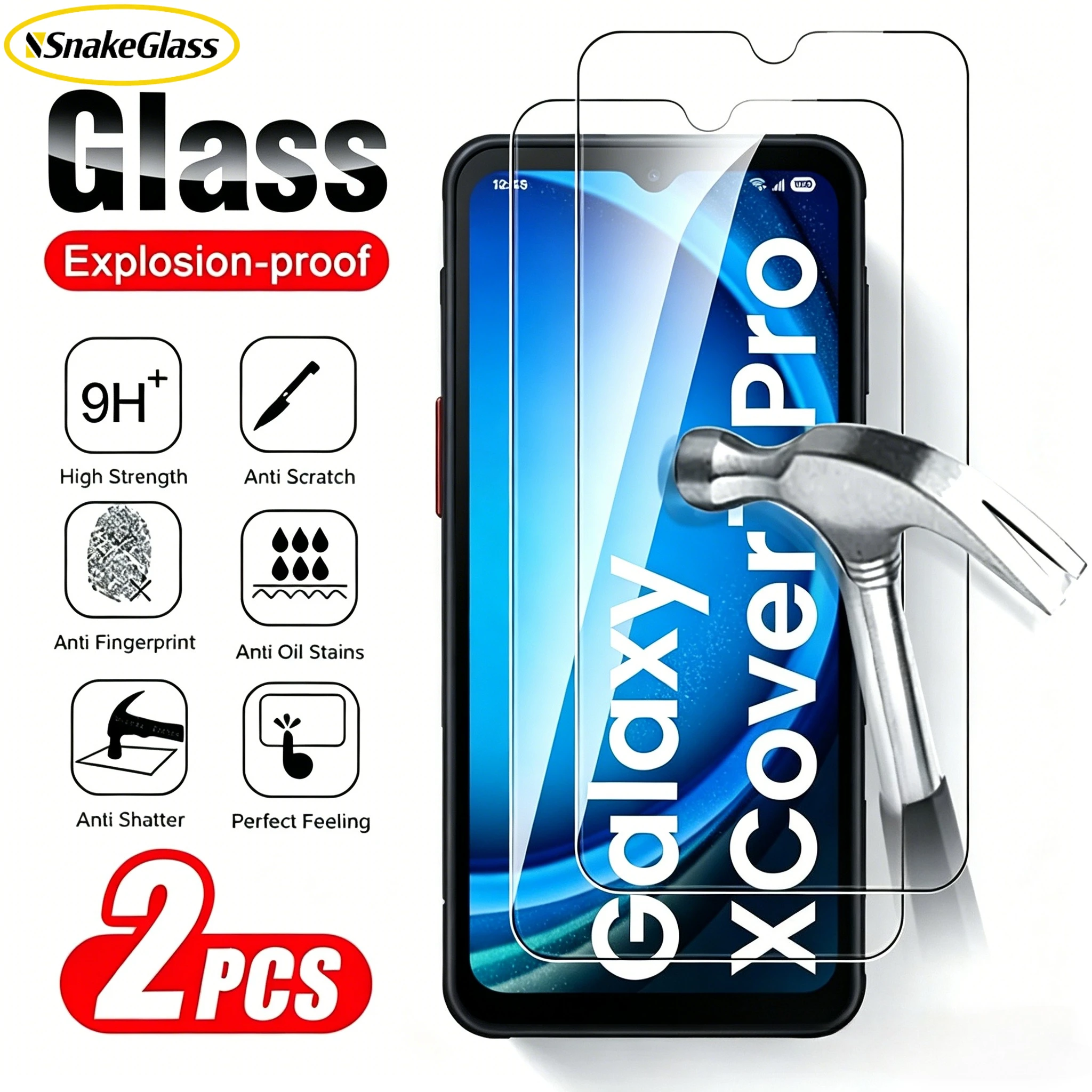 Фото 2 шт. защитные пленки из закаленного стекла 9H для Samsung Galaxy XCover7 XCover 7 6 Pro XCover5, взрывозащищенные, противоударные, HD-пленка №1
