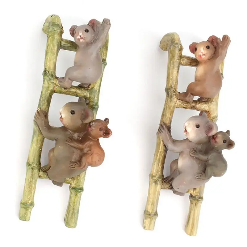 

New Funny Climbing Ladder Little Koala Ornaments Animal Resin Potted Decorative Ornaments Home Desktop Resin Decorations