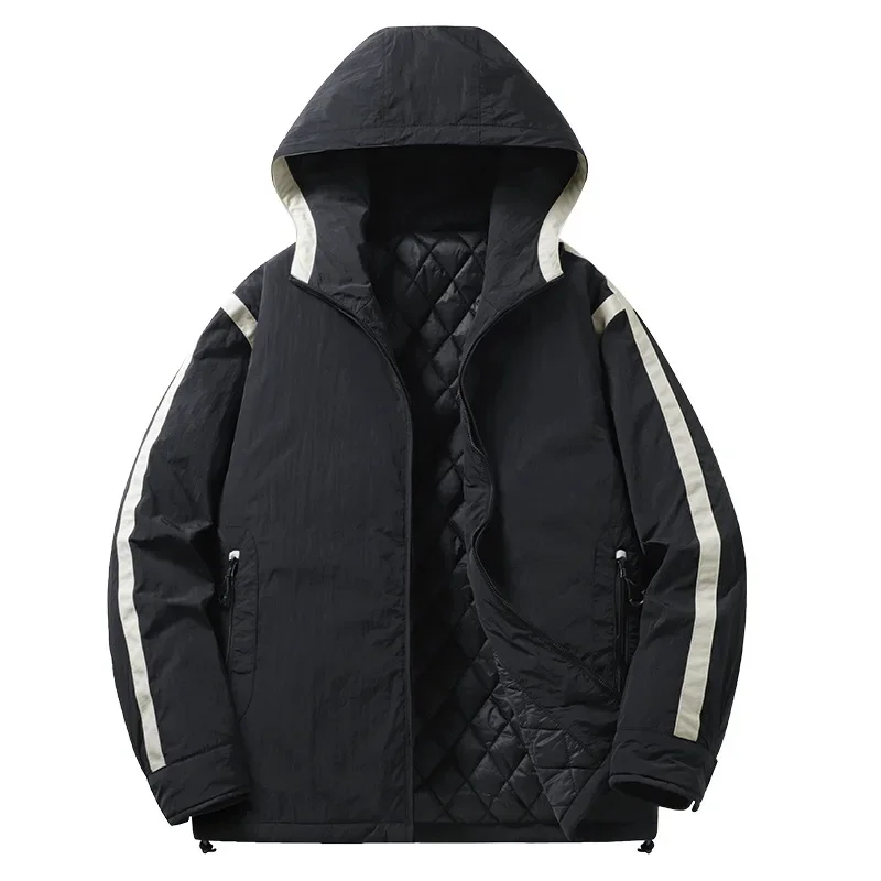 Мужской модный пуловер с капюшоном куртка хлопковой подкладкой зимняя модная