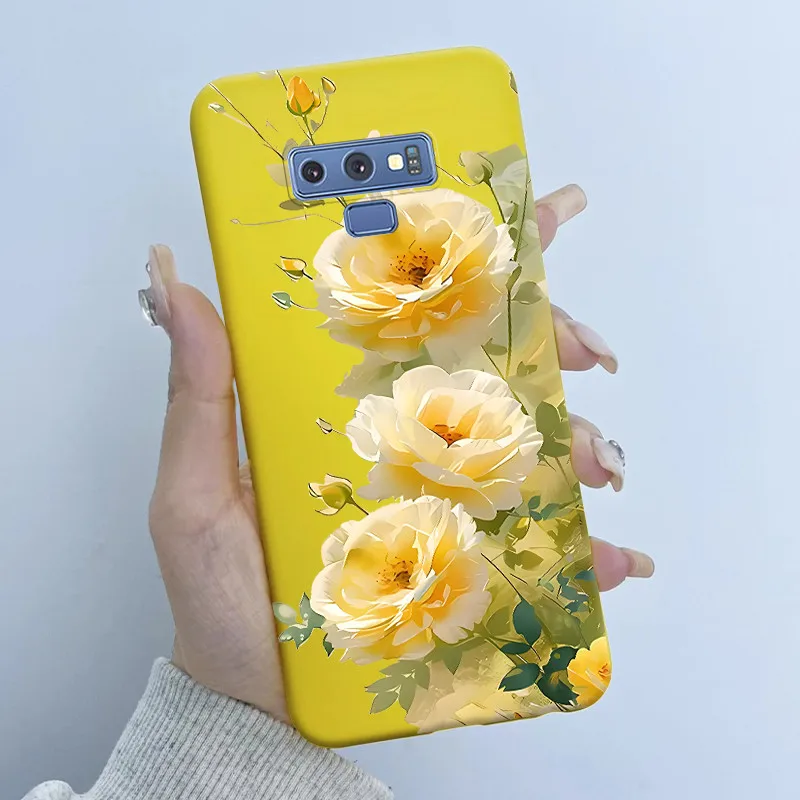 Фото Чехол для телефона Samsung Note 9 SM-N960F с бабочками и цветами для девочек, новый дизайн, мягкий силиконовый чехол из ТПУ для Galaxy Note9, чехлы №3