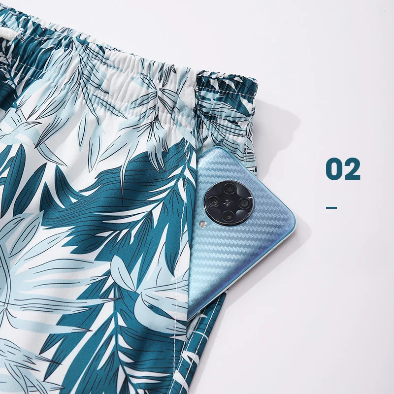 Shorts for Men Quick Dry Digital Print Four Side Elastic Can Be Launched Casual Beach Pants for Men Spring Summer Sand Hawaii