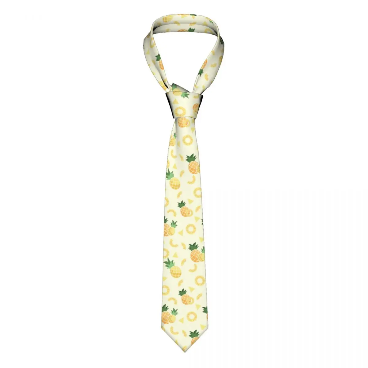 

Cute Yellow Pineapple Neckties Men Women Polyester 8 cm Neck Tie for Mens Casual Narrow Suits Accessories Cravat Cosplay Props