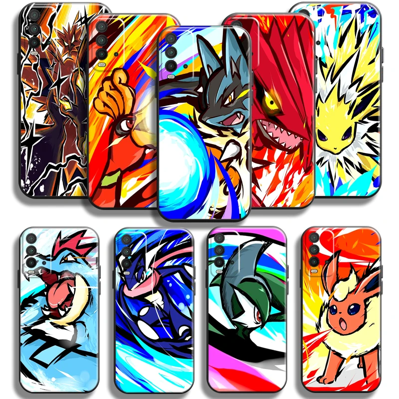 

Pokemon Pikachu Phone Case For Xiaomi Redmi 9T 6.53 Inch Funda Carcasa Coque Black Silicone Cover Soft