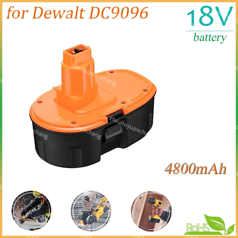 

18V 4800mAh Ni-MH Battery For Dewalt DC9096 DE9039 DE9096 DE9098 DE9503 DC212 DC330 Cordless Drill Replacement Battery