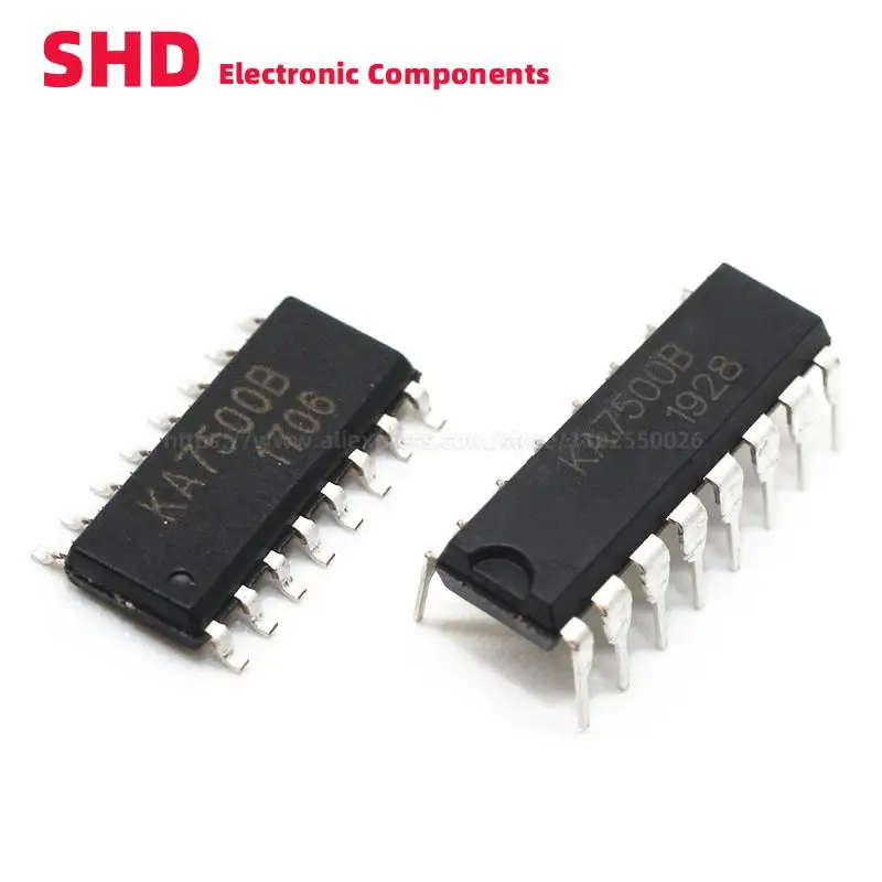10 шт., фотоконтроллер KA7500 KA7500B DIP-16 SOIC-16 KA7500N KA7500BD DIP SMD